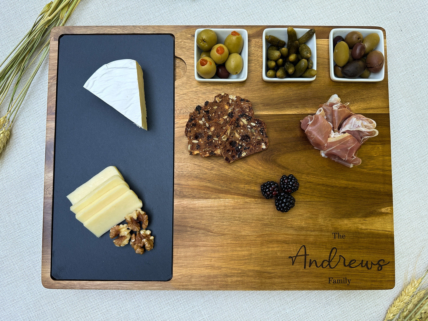 Personalized Charcuterie Board Set Cheese Board and Knife Set Realtor Closing gift Custom Charcuterie board Christmas Wedding Gift