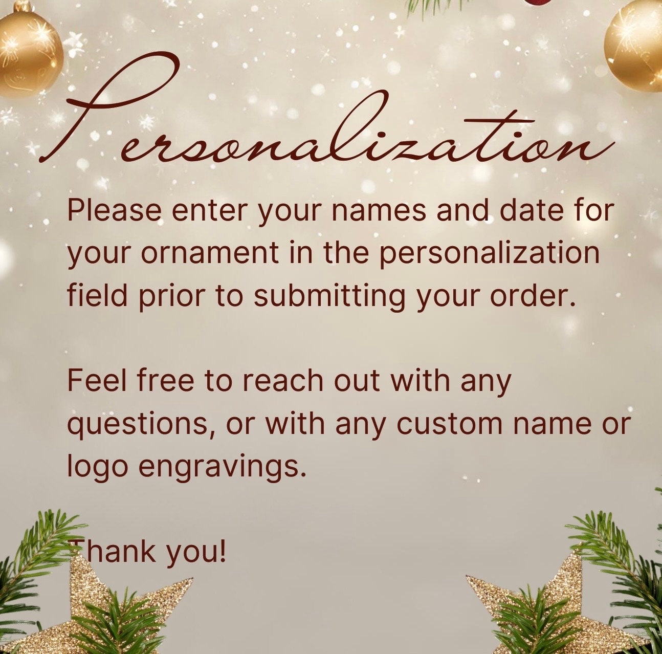 Custom Crystal Ornament Personalized with Your Names and Special Date