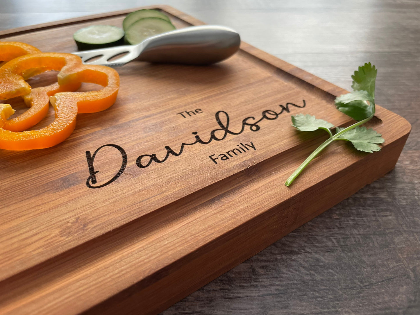 Personalized Cutting Board, Wedding Gift, Custom Bamboo Charcuterie Board, Bridal Shower Gift, Engraved Engagement Present,Realtor Closing Gift