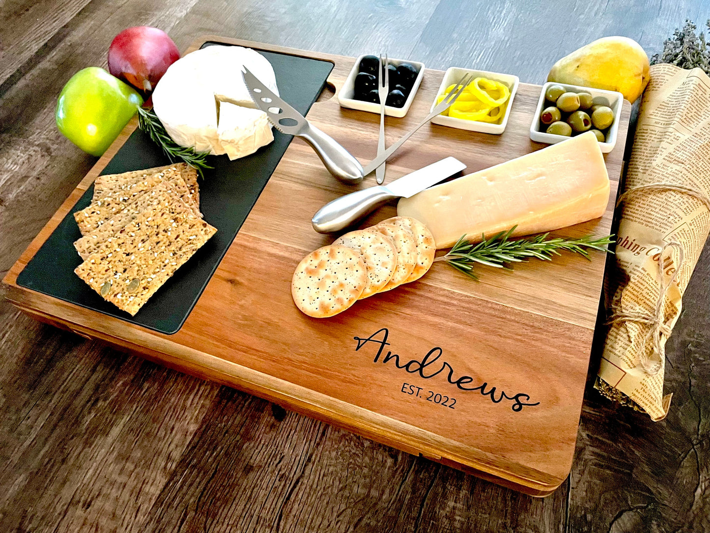 Personalized Charcuterie Board Set, Cheese Board And Knife Set, Custom Charcuterie Board, Wedding Gift, Mothers Day, Realtor Closing Gift